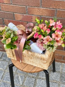 生花とワインのセット